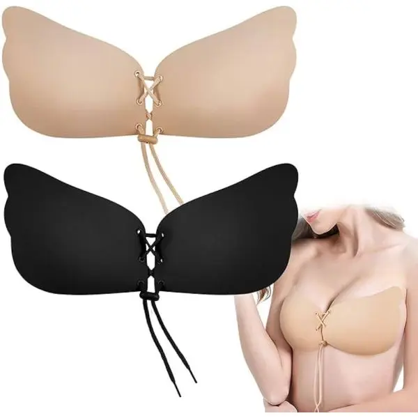 Women's Strapless Bra Self Adhesive Silicone Push Up With Drawstring - Image 5