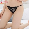 Women's Lace Thong Panty Free Size Black Color