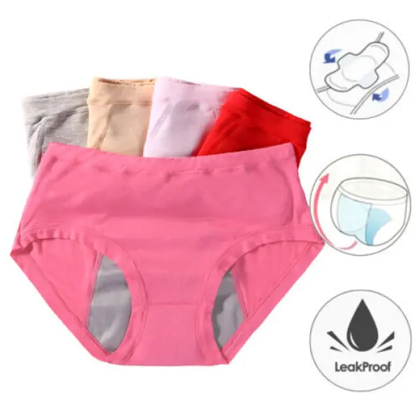 Womens Period Panties Leak-Proof Cotton Briefs Menstrual Underwear Waterproof - Image 5