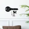 Wood Key Hanger Key Holder Wall Organizer Space-Saving Wall-Mounted Organizer Entryway Decor With Multi-Hook Design