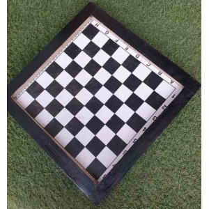 Wooden 18 Inch Chess and Lundo Board / Ludo and Chess Dual Wooden Board And Ludo and Chess Goti Combo Set By Mitrata