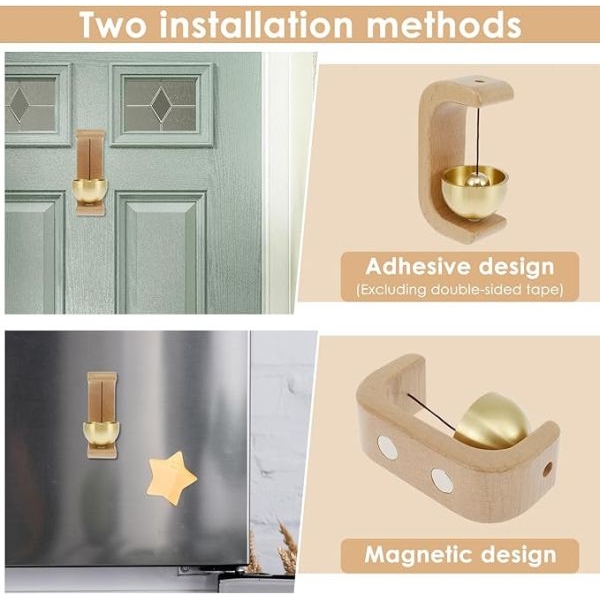 Wooden Door Decoration Bell – Magnetic, Portable & Wireless Charm Door Bell - Image 4