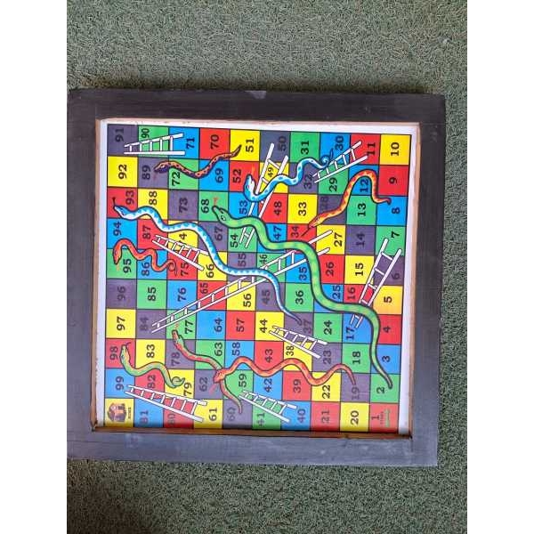 Wooden Ludo and Snake ladder two in one - Image 2