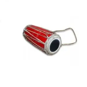 Wooden Madal in Red Colour 18 Inch Made in Dhading by Mitrata
