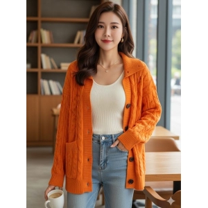 Wool Sweater With Front Bottom. It Should Have Shirt Color. Front Two Pocket.