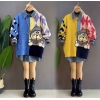 Wool Sweater With Front Cartoon Pathch Pattern.It Is New Design