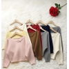 Wool Sweater With Neck Inhace Design. It Can Wear Off Shoulder Design Too.