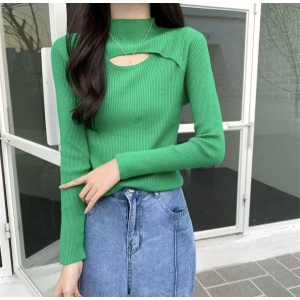 Wool Sweater. Tee Neck With Front Design. Full Sleeve For Winter