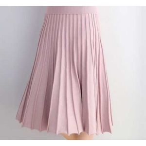 Wool Wrinkle Skirt. Waist Elastic. Warm For Winter