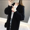 Woolen Knee Length Sweater.Puff Design At Sleeve.