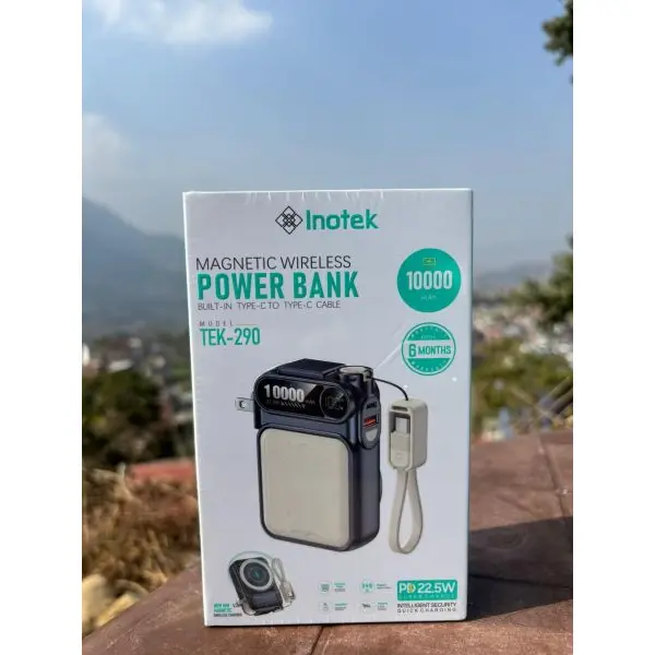 World Travel 10000mAh Magnetic Wireless Power Bank – 22.5W PD Fast Charging, Built-in Type-C Cable, 15W Wireless, Compact Portable Charger - Image 5