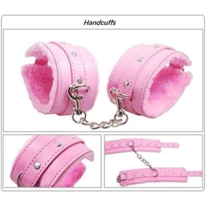 Wrist Handcuffs Punk Goth Leather Handcuffs Detachable With Soft Plush Lining Adjustable To Fit Men And Women Leash Collar Role Play Exercise Bands Handcuffs Bedroom