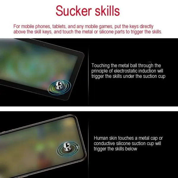 X-5 Food Sucker Chicken Artifact Small Pacifier Touch Metal Button Tablet Phone Game Controller