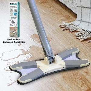 X Shape Microfiber Mop For Floor Cleaning Hands-Free Squeeze Microfiber Flat Mop System 360° Flexible Head
