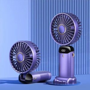 X5 Portable Handheld Mini Fan with Longer Battery Backup, Digital Display and 5 Speed Airflow