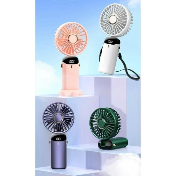 X5 Portable Handheld Mini Fan with Longer Battery Backup, Digital Display and 5 Speed Airflow - Image 6