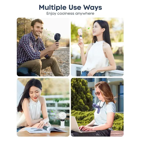 X5 Portable Handheld Mini Fan with Longer Battery Backup, Digital Display and 5 Speed Airflow - Image 7