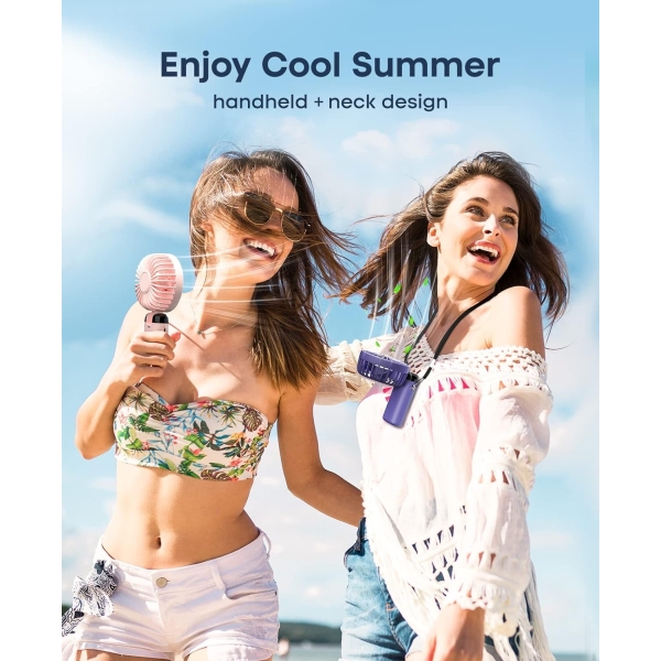 X5 Portable Handheld Mini Fan with Longer Battery Backup, Digital Display and 5 Speed Airflow - Image 8