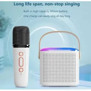 Y1 Wireless Microphone Speaker Box Stereo Sound Singing Karaoke Speaker Support 3.5mm Auricolare Compatibile Con Bluetooth