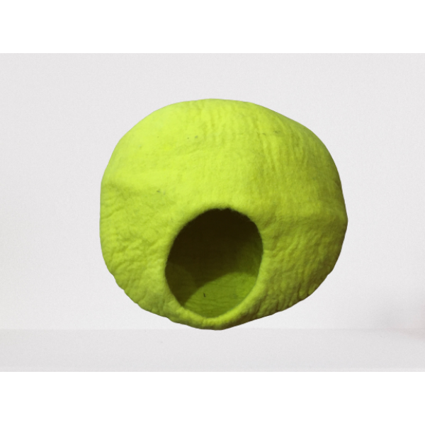 Yellow Color Felt Cat Cave, Cat Bed, Cat House, Pet Bed, Handmade 100% Wool for Cat & Kitten - Image 4
