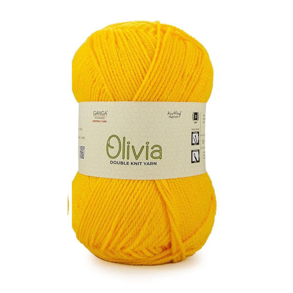 Yellow Ganga Double Knit Yarn 100gm - Image 3