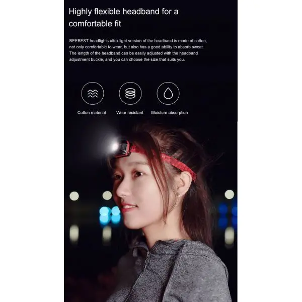 Youpin Beebest FH100 Portable Outdoor LED Headlight smart home waterproof flash light - Image 4