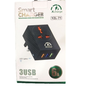 YZL-71 Smart Charger Adaptor 3USB With LED Light