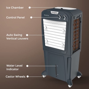 Zelus DAC Desert Air Cooler- 43L, with Everlast Pump, 4-Way Air Deflection and Honeycomb Pads, Grey, (AC-GC-ZELUSDAC43) with 1 Year Warranty