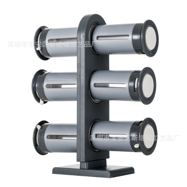Zevro Magnetic Zero Gravity Spice Rack with Containers, Metallic / Gray - Image 3
