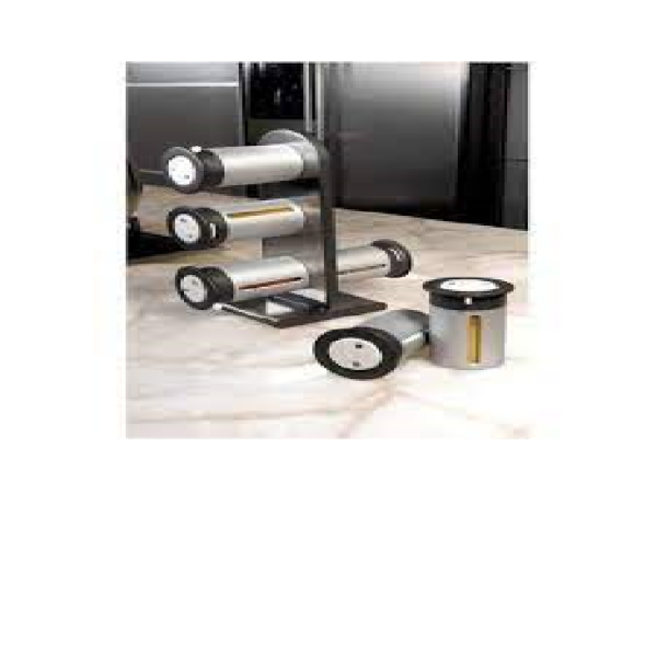Zevro Magnetic Zero Gravity Spice Rack with Containers, Metallic / Gray - Image 2