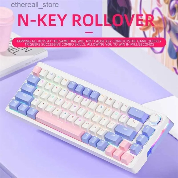 Zifriend ZA68 65% Mechanical Gaming Keyboard 68 Keys Hot Swappable Anti-ghosting 2.4G Wireless BT Mini RGB - Image 2