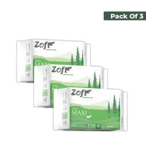Zoft Daily Maxi Sanitary Pads - XL - 290 mm ((Pack of 10 * 3 Packets)