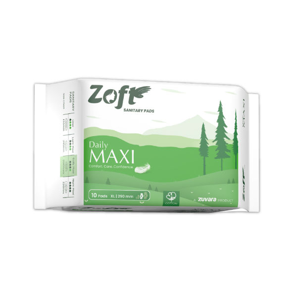 Zoft Daily Maxi Sanitary Pads - XL - 290 mm ((Pack of 10 * 3 Packets) - Image 5