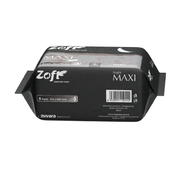 Zoft Night Maxi Sanitary Pads - XXL - 320 mm (Pack of 8) - Image 2
