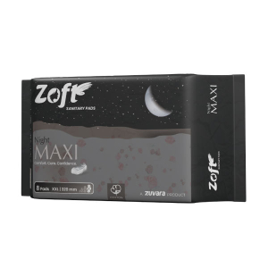 Zoft Night Maxi Sanitary Pads - XXL - 320 mm (Pack of 8)
