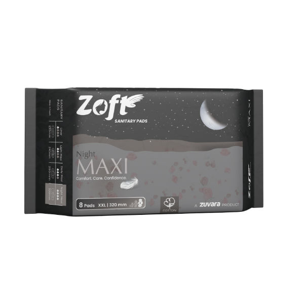 Zoft Night Maxi Sanitary Pads - XXL - 320 mm (Pack of 8) - Image 5