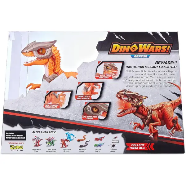 ZURU Robo Alive Dino Wars Series 1 Raptor - Bulk 6 pcs (No Inner, STD Colour) (S001) - Image 2