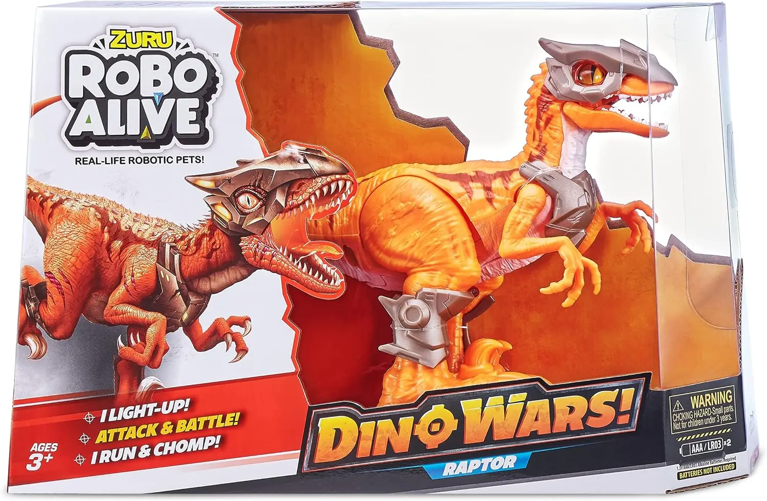 ZURU Robo Alive Dino Wars Series 1 Raptor - Bulk 6 pcs (No Inner, STD Colour) (S001)