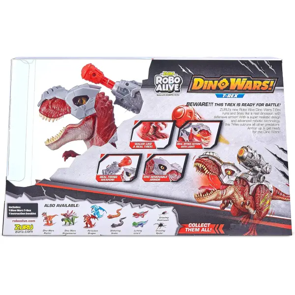 ZURU ROBO ALIVE-DINO WARS-SERIES 1 T-REX,Bulk,6pcs (No Inner,STDColor) -S001 - Image 3