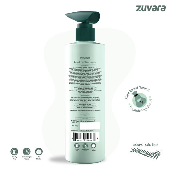Zuvara Baby Head to Toe Wash - 500ml - Image 2