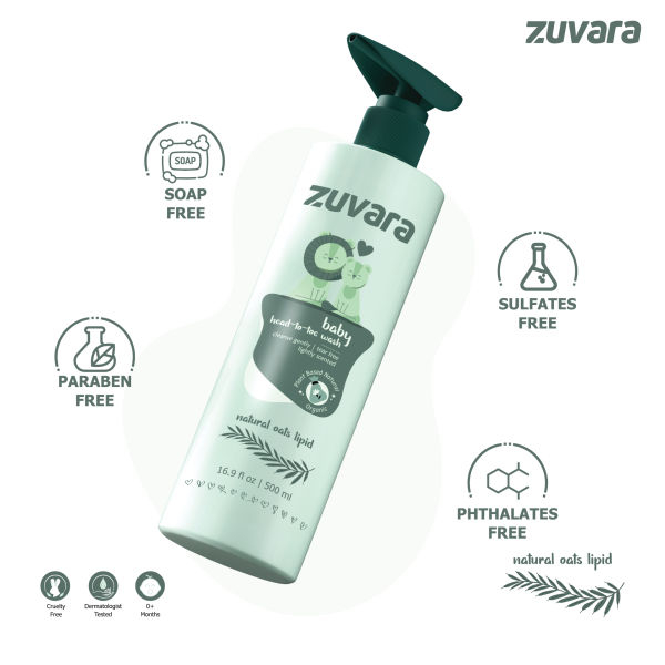 Zuvara Baby Head to Toe Wash - 500ml - Image 4