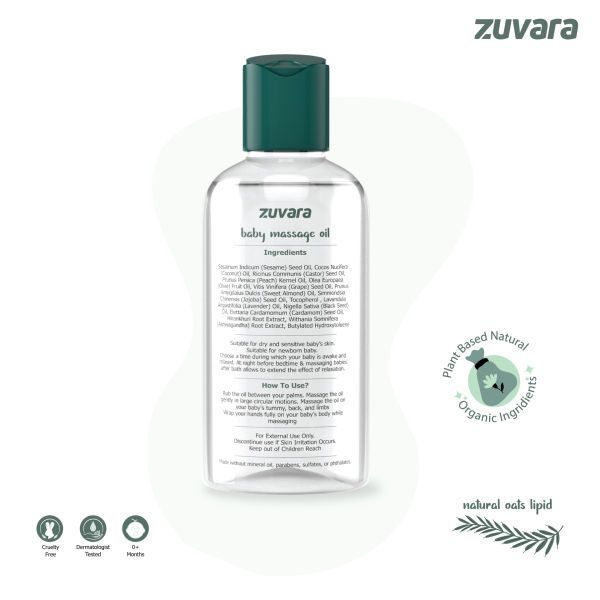 Zuvara Baby Massage Oil - 200ml - Image 2