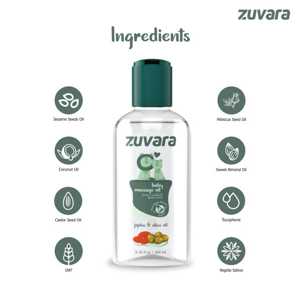 Zuvara Baby Massage Oil - 200ml - Image 4