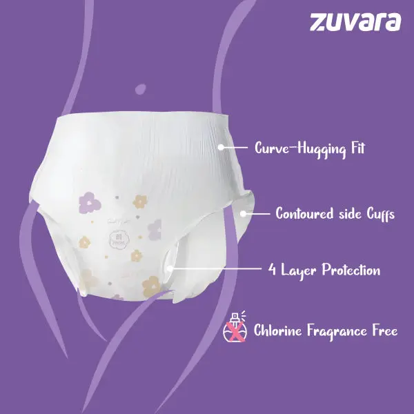 Zuvara Disposable Sanitary Period Panties - M-L (3 Pcs) - Image 3