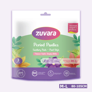 Zuvara Disposable Sanitary Period Panties - M-L (3 Pcs)
