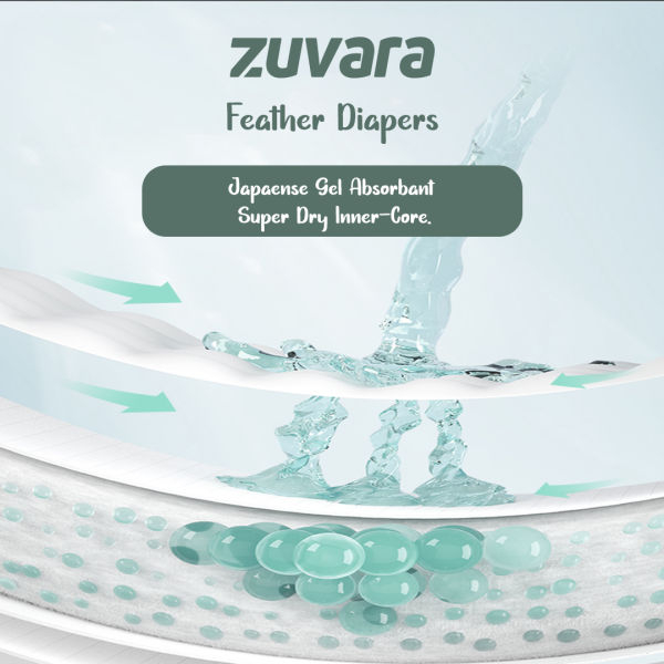 Zuvara Feather Diaper Taped - New Born (Pack Of 22) - Image 3