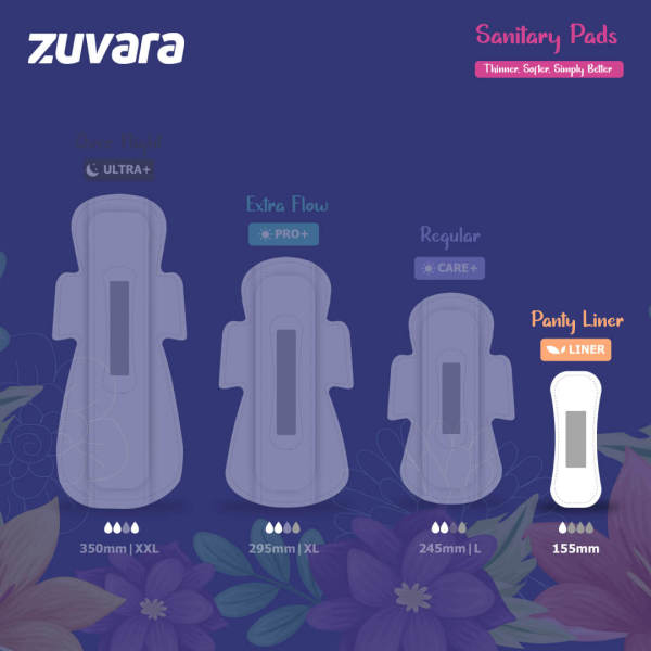 Zuvara Panty Liners - 155 mm (Pack of 20) - Image 4