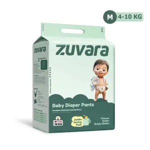 Zuvara Premium Diaper Pants - M (Pack Of 70)