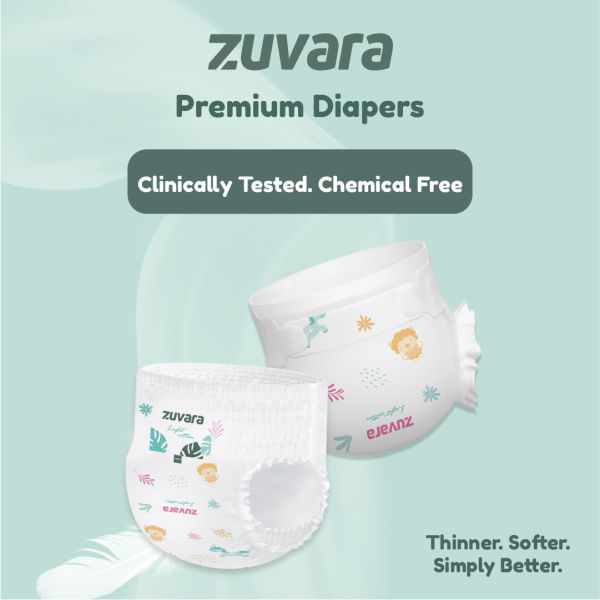 Zuvara Premium Taped Diaper - S (Pack Of 70) - Image 5