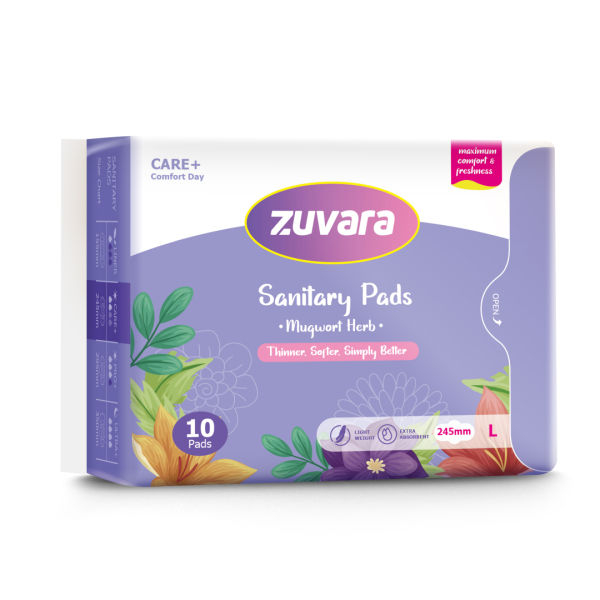 Zuvara Sanitary Pads - L - 245 mm (Pack of 10 * 3 Packets) - Care+ - Image 5